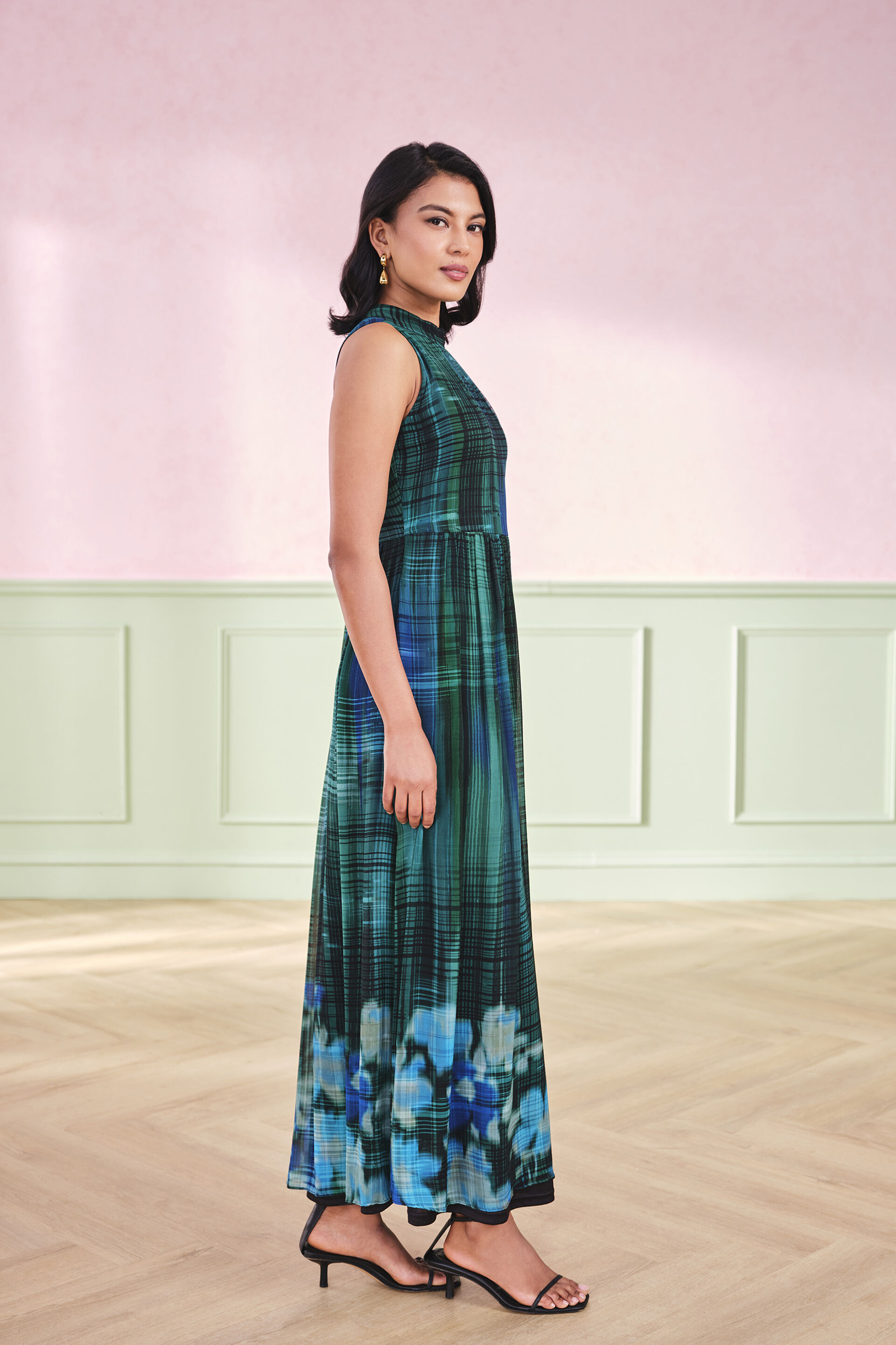 Little Prairie Viscose Maxi Dress, Green, image 4